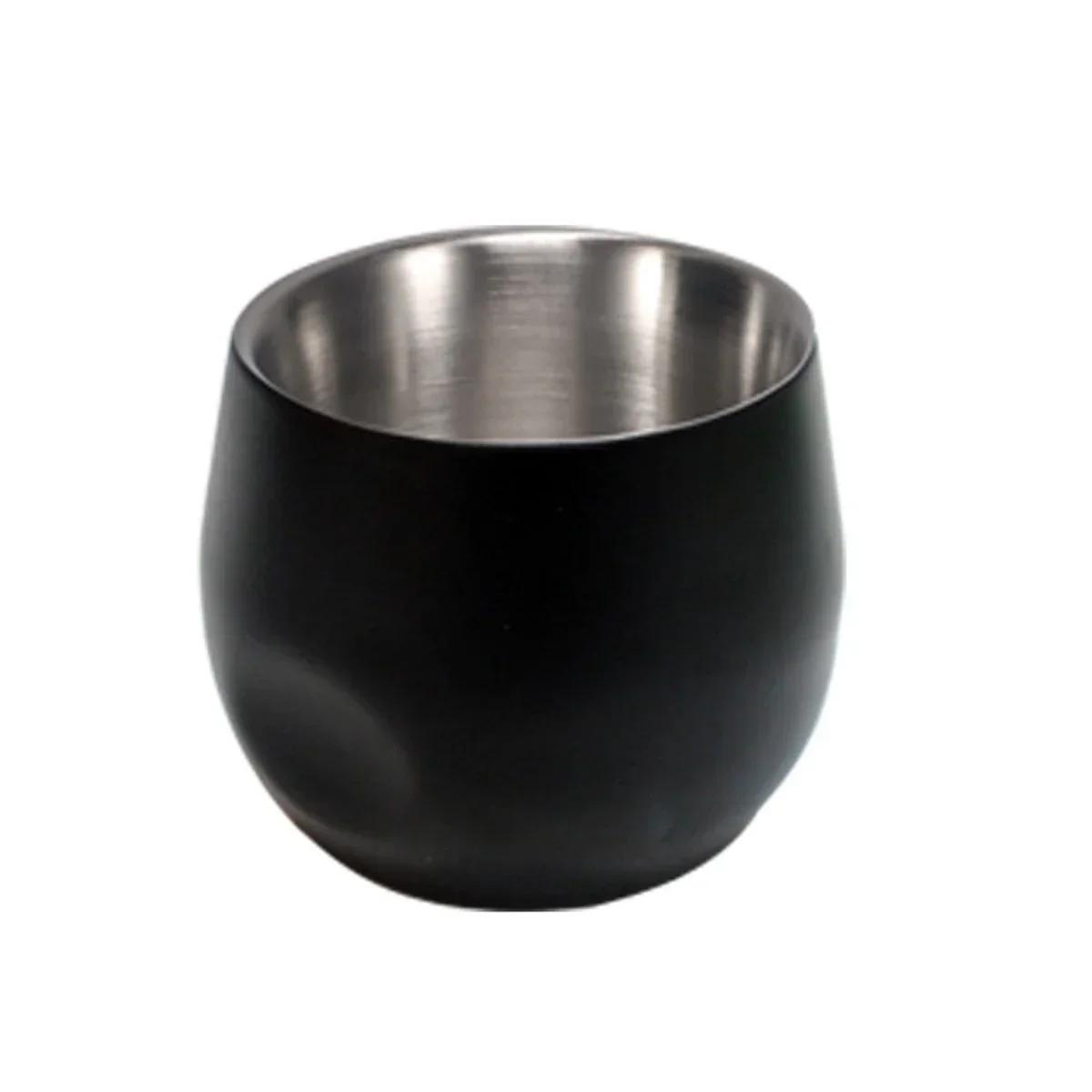 

150ml 200ml Durable Coffee Mug Espresso Cup,Double Insulation 304 Stainless Steel coffe Cups Kitchen tools coffee Accessories 150ml чорний