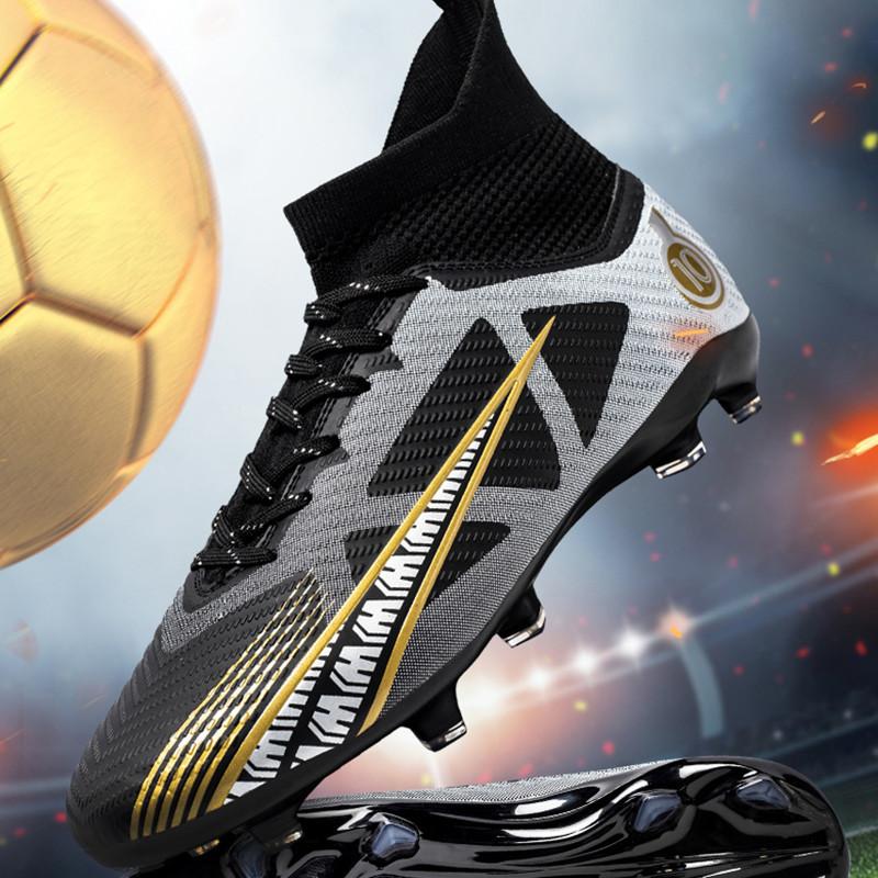 X2302 high-top football shoes men and women children broken nails lawn AG long nails student training competition sports shoes