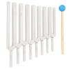 8PCS Yoga Tuning Fork Aluminum Alloy Frequency Forks with Hammer Meditation Accessories