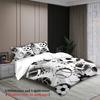 3pcs Bedding Set Cartoon Football 3D PrintED Brushed Comfortable Duvet Cover King Queen Twin Single Size Bithday Gift Room Decor