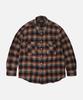 FRIZMWORKS Flannel Check Work Shirt _ Brown Sky