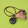 Obsidian Yin Yang Tai Chi Bagua Pendant Necklace