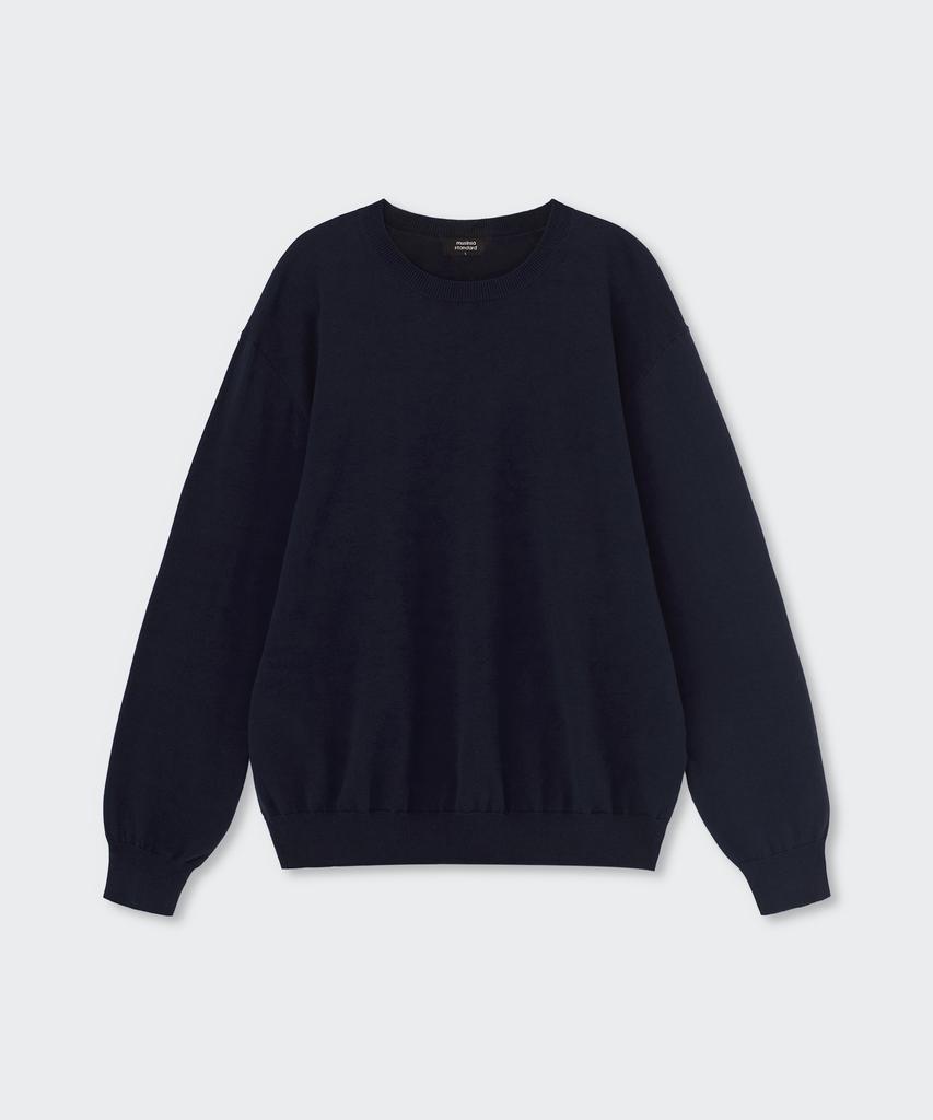 Musinsa Standard Washable Supima Cotton Crew Neck Knit [Navy]