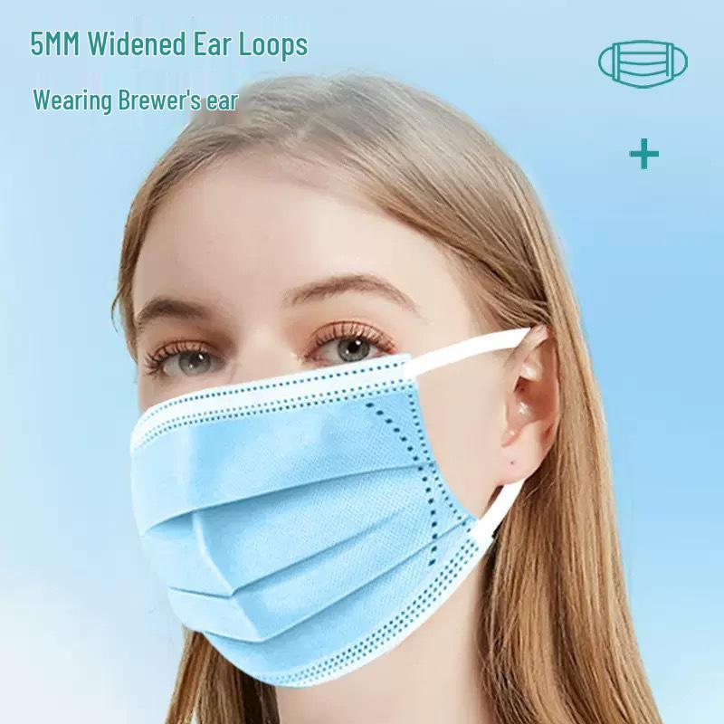 Individually Wrapped Disposable Masks - Three-Layer, Thickened Protection, Pack of 10