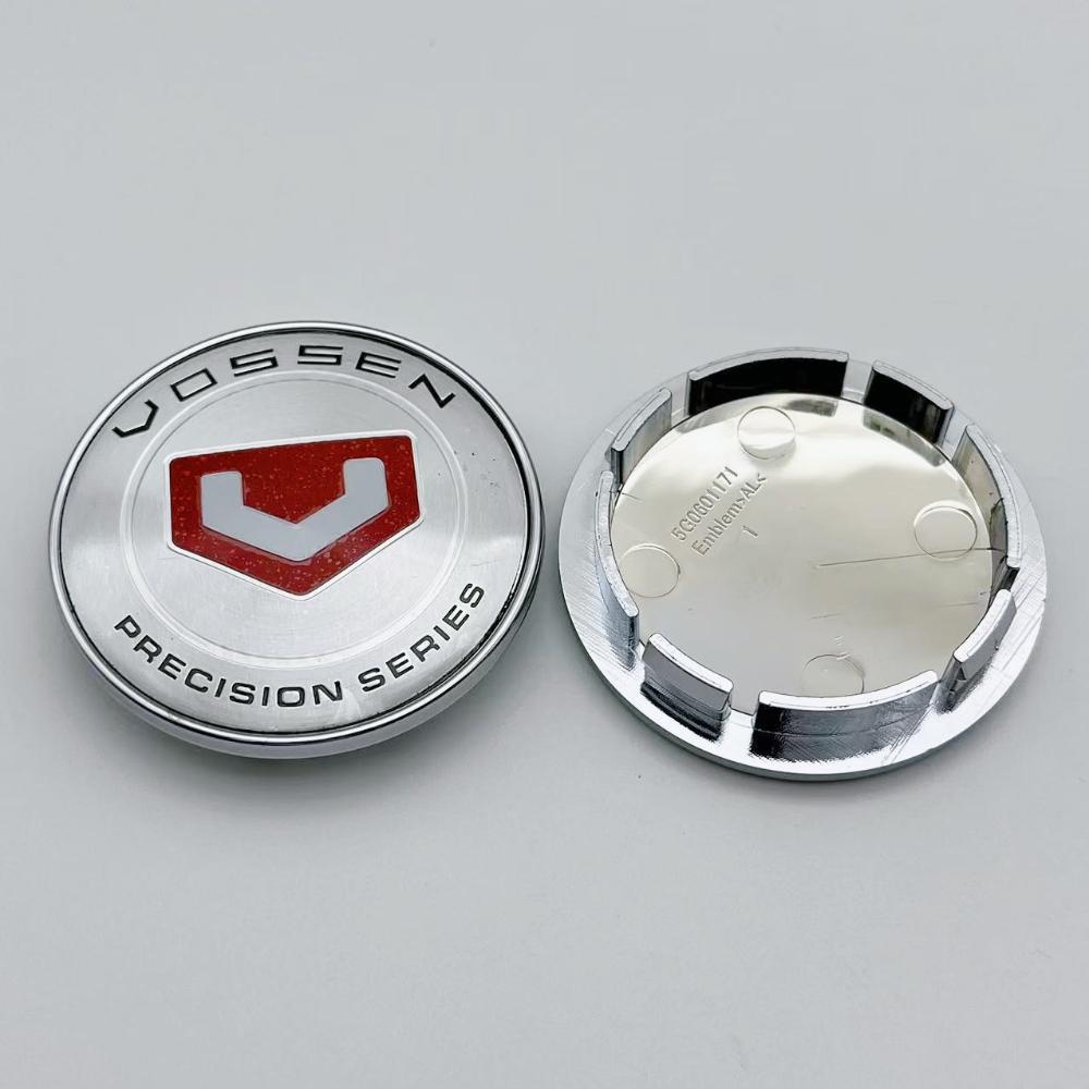 4pcs 65MM O.D / 56MM I.D New Style Car Wheel Center Caps With Vossen Logo Bagde Wheels Hub Rim Hubcaps Cover Replace Accessories