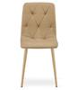 LIBRA chair - brown fabric / wood-colored legs x 2