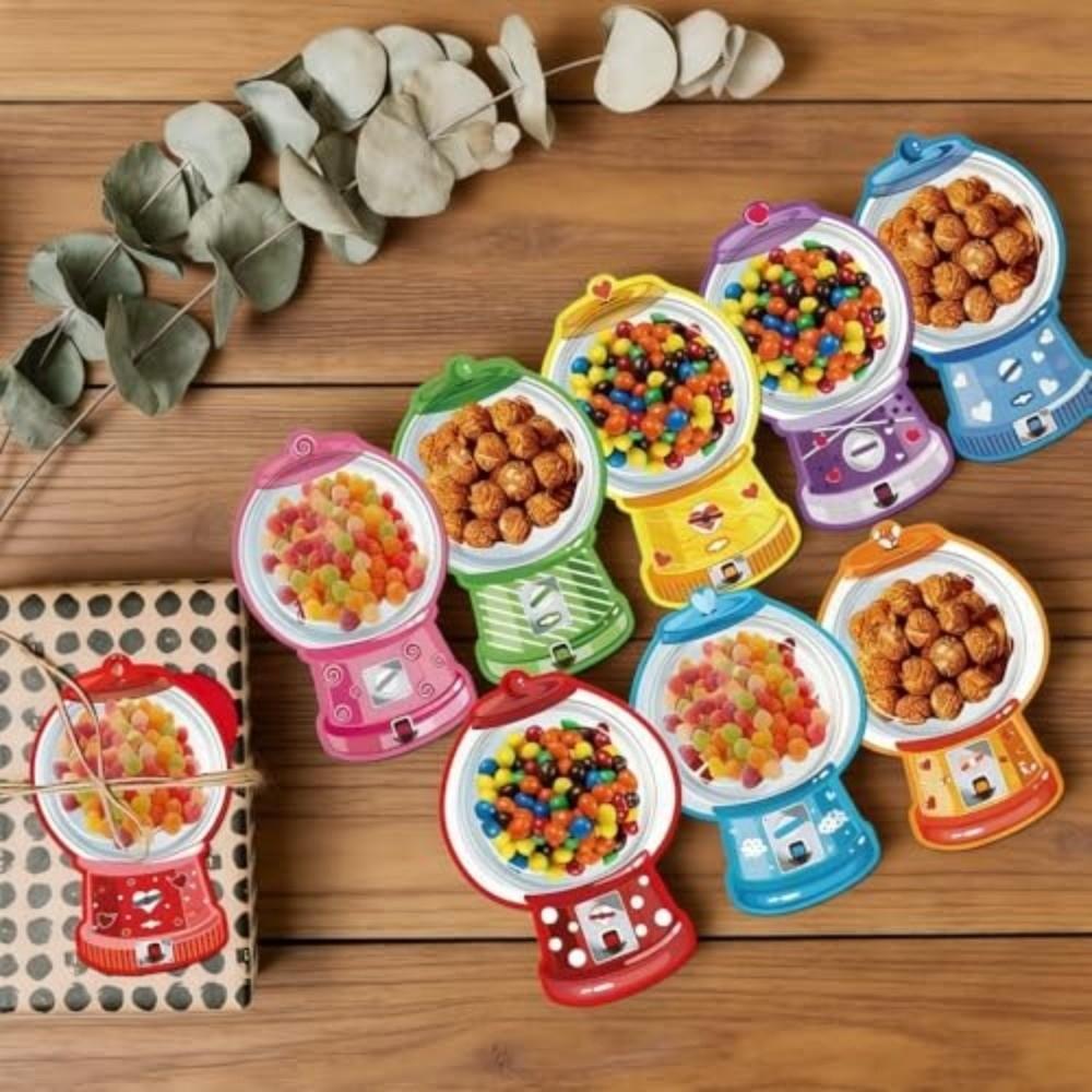 18/36 st Genomskinliga Godisdispenserkort DIY Godispåse Alla hjärtans dag Godiskort Presenter Set Hantverksutbyte Present