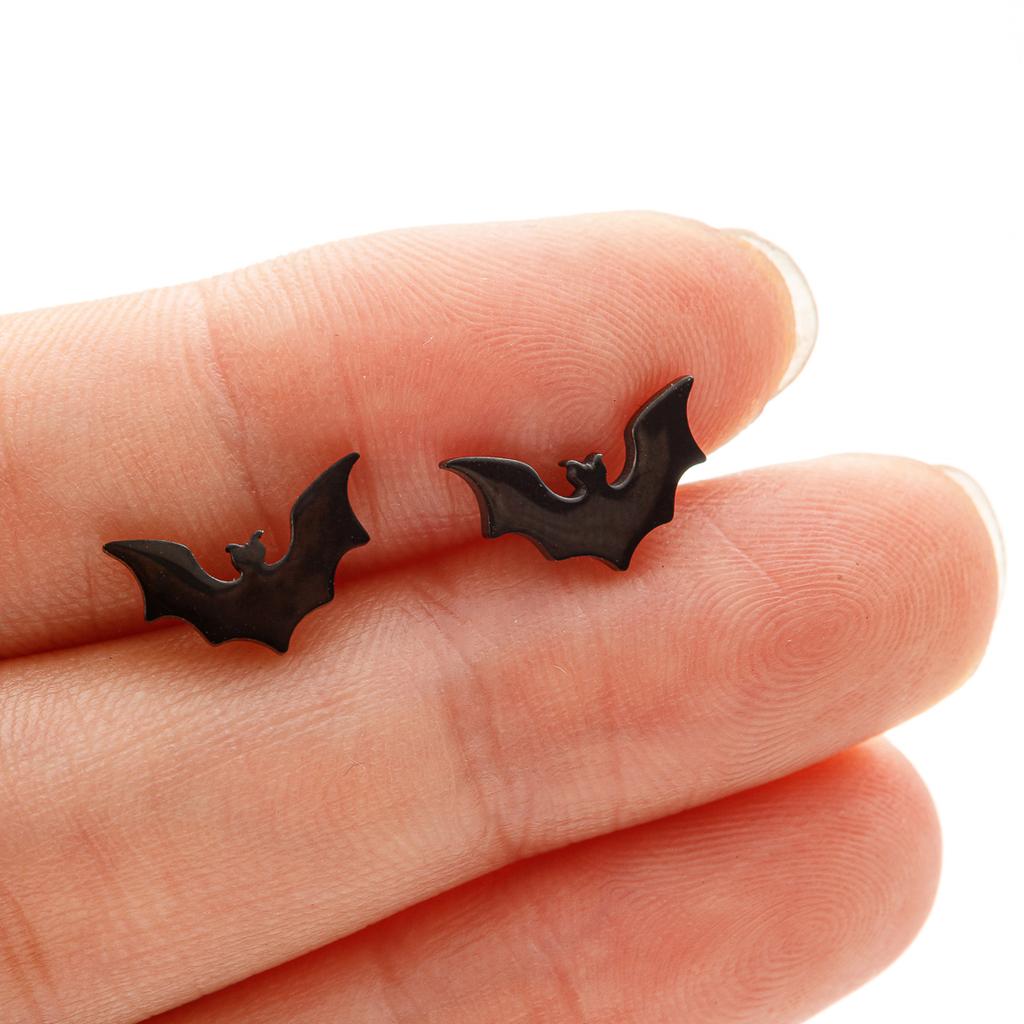 horrible halloween vampire bat earrings for teens stainless steel simple stud earrings premium jewelry Festival party gifts