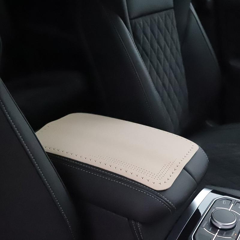 Wildleder Auto Armlehnenmatte Universal Innenraum Auto Armlehnenbox Matten Staubdicht Wasserdicht Kissenbezug Armlehnenschutz