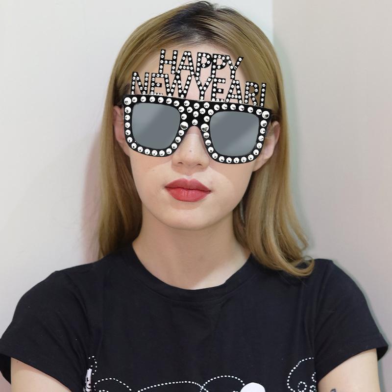Funky Glasses For Christmas 2026 And  Year'S Gifts Happy  Year Decorative Glasses Party Props  Year Party Supplies