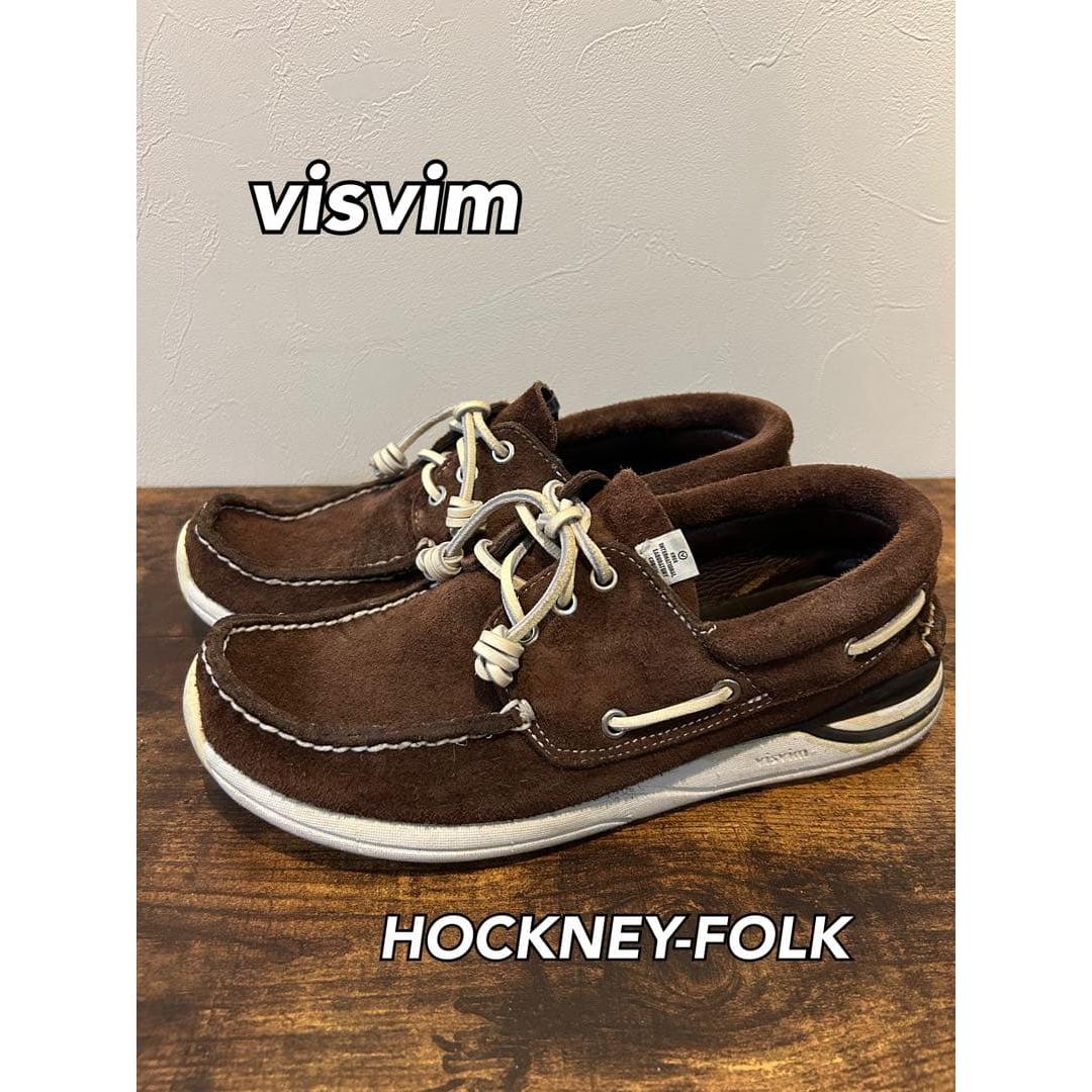 Used visvimHOCKNEY-FOLK /BROWN/9