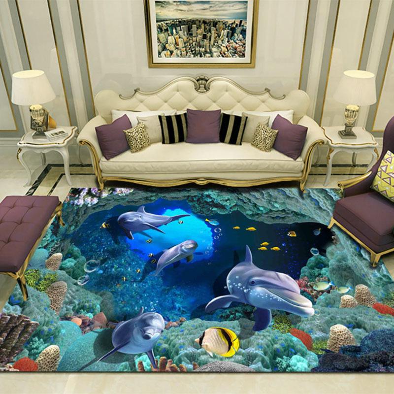 Ocean Style Series Carpet Living Room Tea Table Carpet Floor Mat Bedside Carpet Children's Crawl Carpet Kitchen Floor Mat