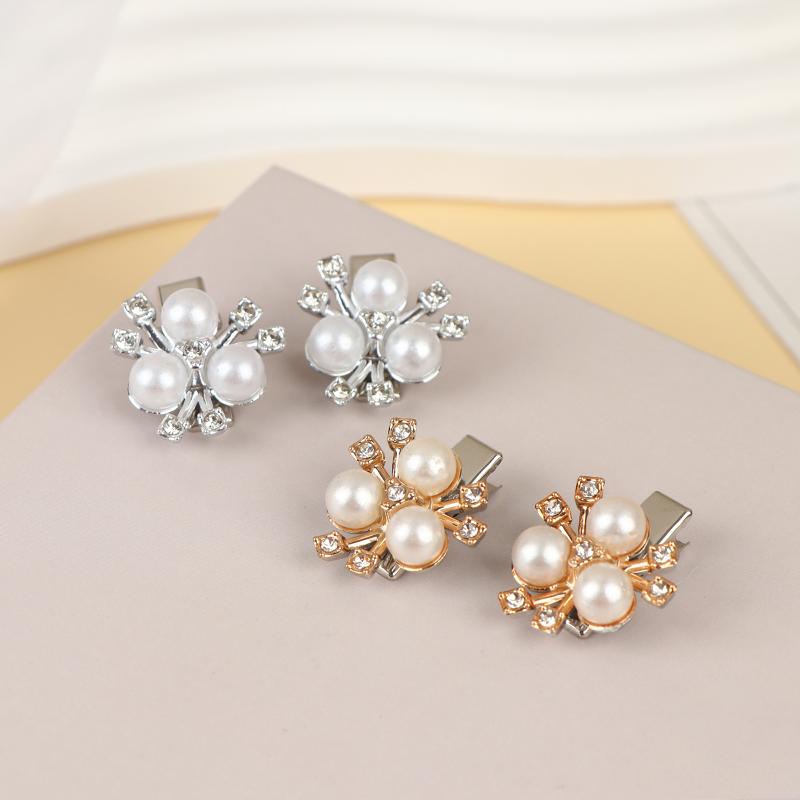 10Pcs Small Sparkling Rhinestone Flower-Shaped Hairpin Decoration For Women Girls Headdress Hair Accessories