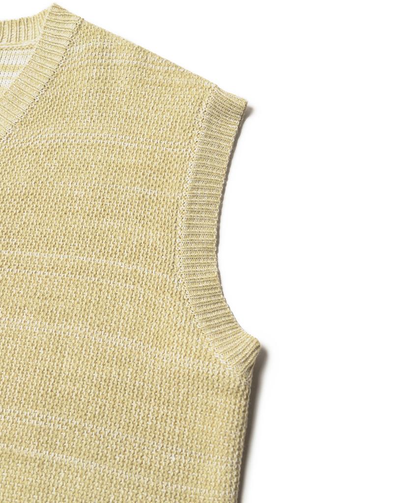 Aott Two-Tone Color Block Knit Vest Lime