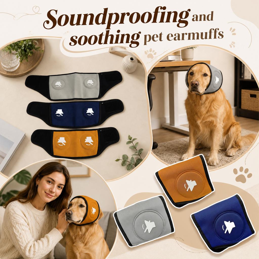 Dog Noise Reduction Earmuffs M Size - Adjustable Ear for Dogs
