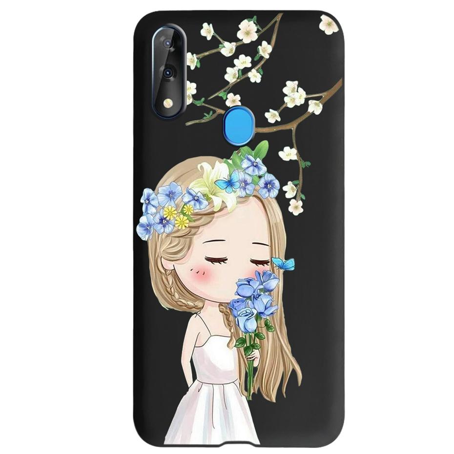 Etui do ZTE Blade V10 Modny Wzór Kwiatowy Serce Etui na Telefon do ZTE Blade V10 Vita V 10 Czarne Silikonowe Miękkie TPU Zderzak