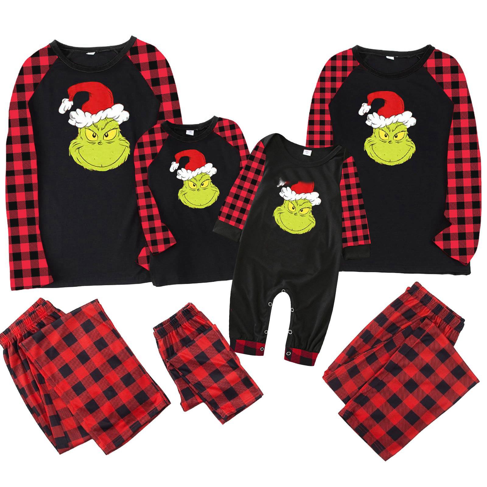 

Комплект из топа и брюк с рождественскими принтами для всей семьи Одинаковые комплекты для всей семьи