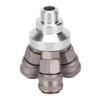 3 Way Connector Chrome Plated Pneumatic Component Carbon Steel G1 2in Thread Quick Coupler