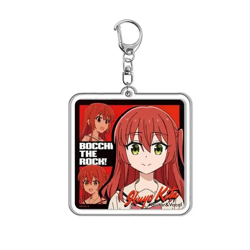 Bocchi The Rock! Gotoh Hitori Plastic Anime Keychain Ijichi Nijika Kita Ikuyo Bag Tag Parts Baji Accessories
