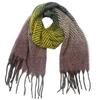 Color Tassel Warm Shawl Clip Winter Women's Autumn and Flower Gradient Scarf Keep