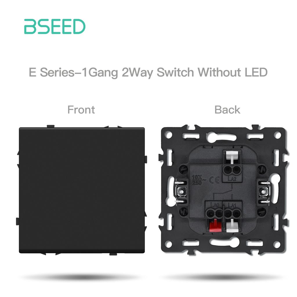 BSEED DIY Button Switch Module USB Phone Charge FR Socket Parts Wall Light Large Switch Plastic Frame Combination E Series
