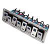 Rocker Switch Panel 8 Gang 12‑24V 5 Pin Blue Light Toggle On Off Lights Control Switch Panel