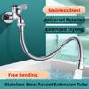 Edelstahl Wasserhahnverlängerung Biegsame Spritzschutzdüse Spüle Verlängerungsdüse Belüfter Badezimmer