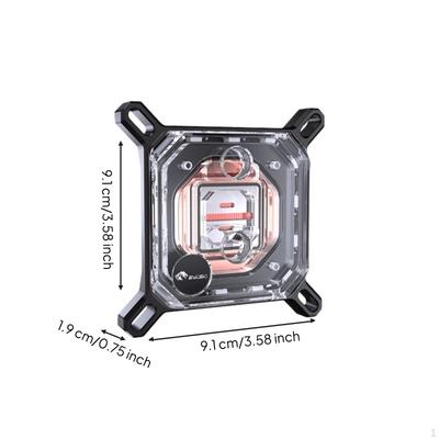 CPU Water Cooling Block, HydroFlowI/Mthird Edition, Highperformance, 0.08mm Fins, Intel/AMD