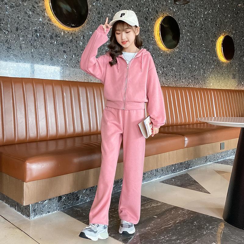 Teenage Girls Clothes Sets Spring Autumn Vest + Coat + Pants 3PCS Fashion Baby Kids Tracksuit Children Clothing 6 8 10 12 13 Year