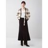 ELLE Retro Striped Lamb Wool V-Neck Cardigan