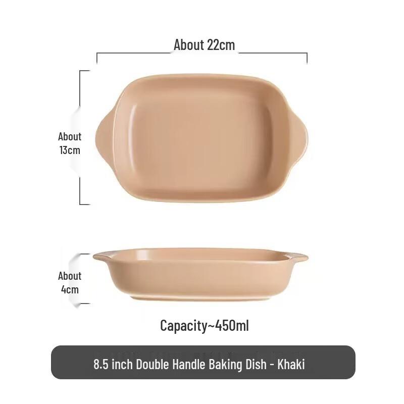 LISM Ceramic Double-Handle Baking Dish