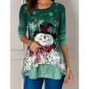 QICED Bluse e Camicie Casual da Donna alla Moda a Manica Lunga con Scollo a O
