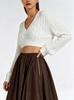 Yuehe Cross 2026 Autumn Hot Selling Boutique Spicy Girl Slimming Long Sleeve Knit Sweater