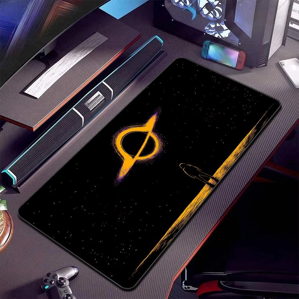 Purple Starry Sky Symbol Gaming Mouse Pad Waterproof Nonslip Desk Mat