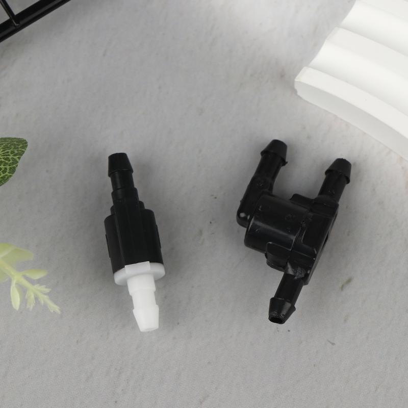 Zwart Plastic Ruitenwisser Wassersproeier Voorruit Terugslagklep Nieuw Voor Auto Ruitenwisser Sproeierleiding 3-Weg Klep Auto Accessoires