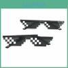 Okulary w stylu vintage z mozaikowym pikselowym wzorem i unikalnym wzorem w kratę dla stylu unisex