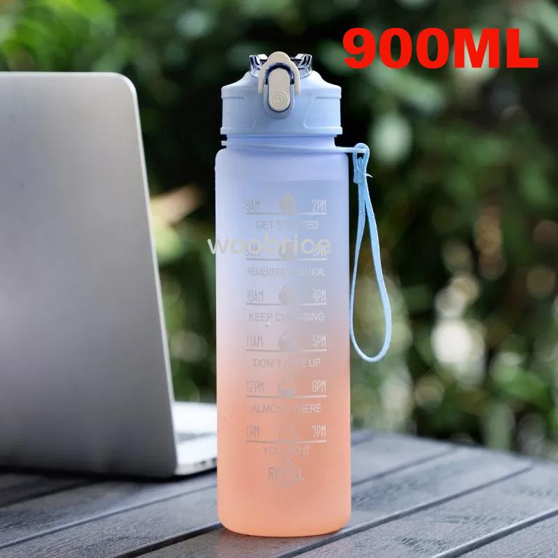Borraccia sportiva per corsa Borraccia da 2 litri motivazionale con adesivi segnatempo Bicchieri di plastica riutilizzabili portatili