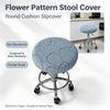 Stretch Round Chair Cover Elastic Thickened Bar Stool Slipcover 1Pcs Washable Anti-scratch for Cafe Office Kitchen Use