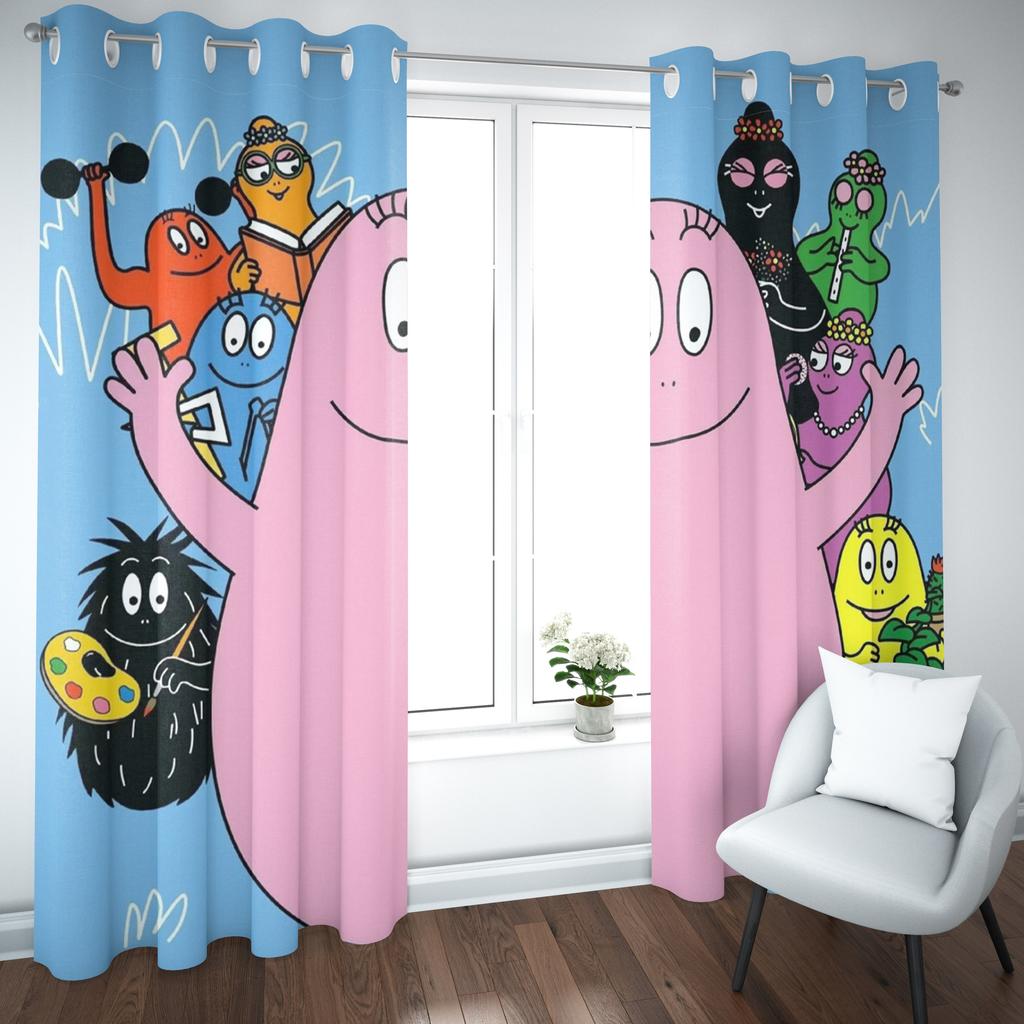 Barbapapa Cartoon Curtain Bedroom Window Animation Blackout Children Room Fashion Style Home Decoration
