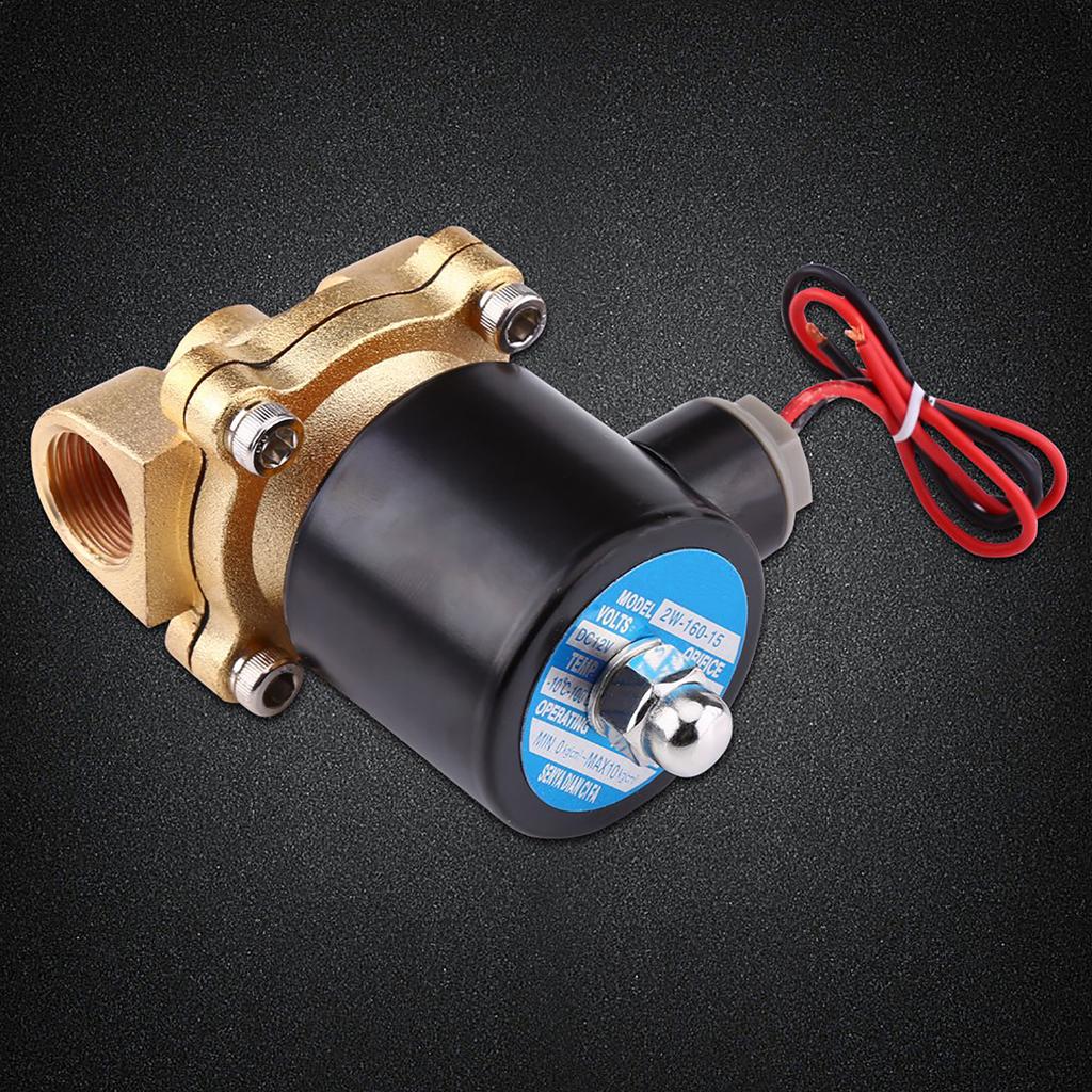12V 1/2\\\" Normal Closed Electric Solenoid Valve for Water  Fuels Gas