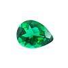 AGL Certified Pear-Shaped Zambian Cultured Emerald Loose Stone