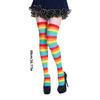 Damen Ringel Oberschenkelhohe Socken Über Knie Strumpfhosen Mehrfarbige Ringel Lange Strümpfe Weihnachten Halloween Cosplay Strumpfwaren
