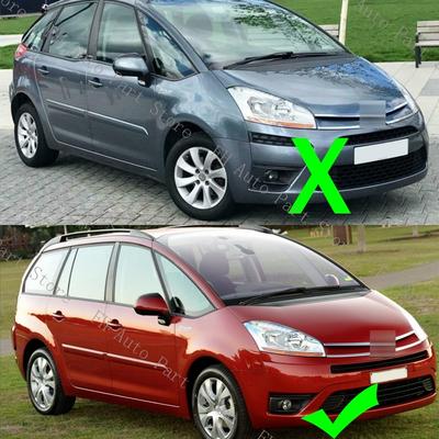 Para Citroen C4 Picasso Coche Parachoques Delantero Luz Antiniebla Embellecedor Cubierta de Rejilla Marco Tapa Bisel Capó