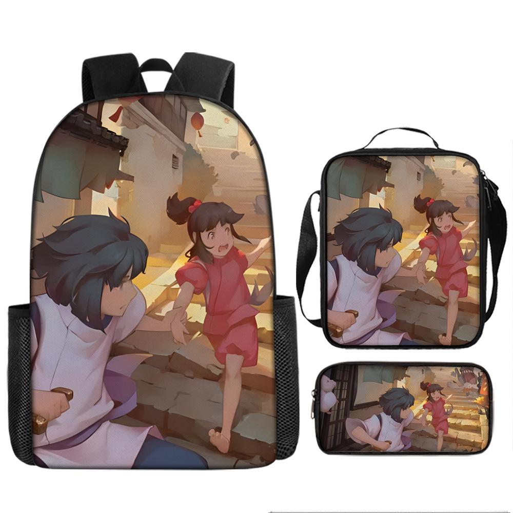Elementary and Secondary School Students Spirited Away School Bag Hayao Miyazaki Children's Fashion Backpack Waterproof Large Capacity Backpack