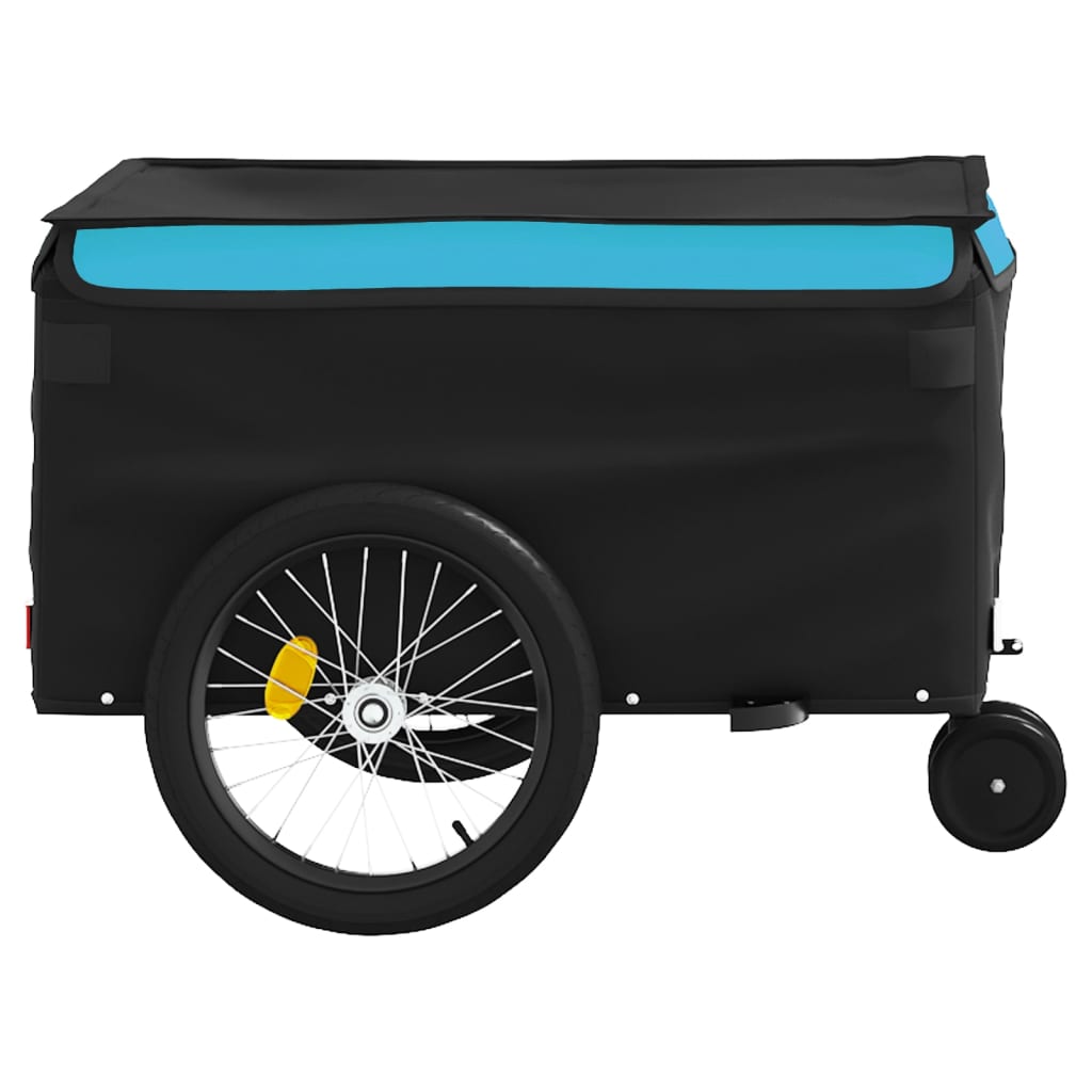 Cykelanhænger Sort og Blå 30 kg Jern