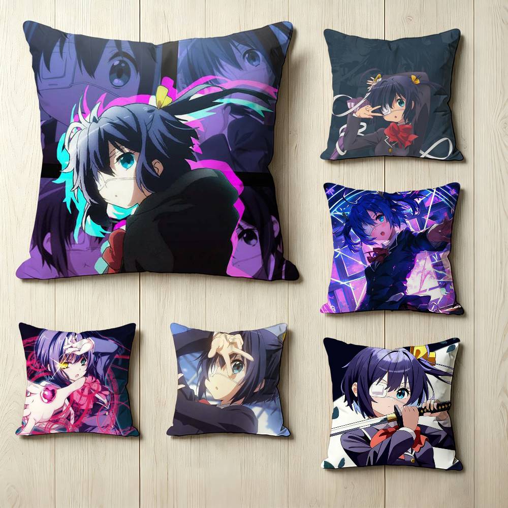 Anime CChuunibyou DDemo Koi ga Shitai Square DoubleSided printed Pillow Case Bedroom Bedside Pillow Sofa Cushion Cover