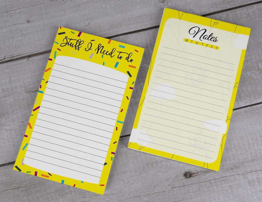 Inkdotpot Pack Of 2 Daily Planner List Undated Notepads, Memo Pad To-Do List Tear Off List Pad- Organizer- Scheduler- Organize Tasks (50 Sheets