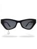 Pearl decorative cat eye sunglasses UV anti-ultraviolet trendy sunglasses for men and women
