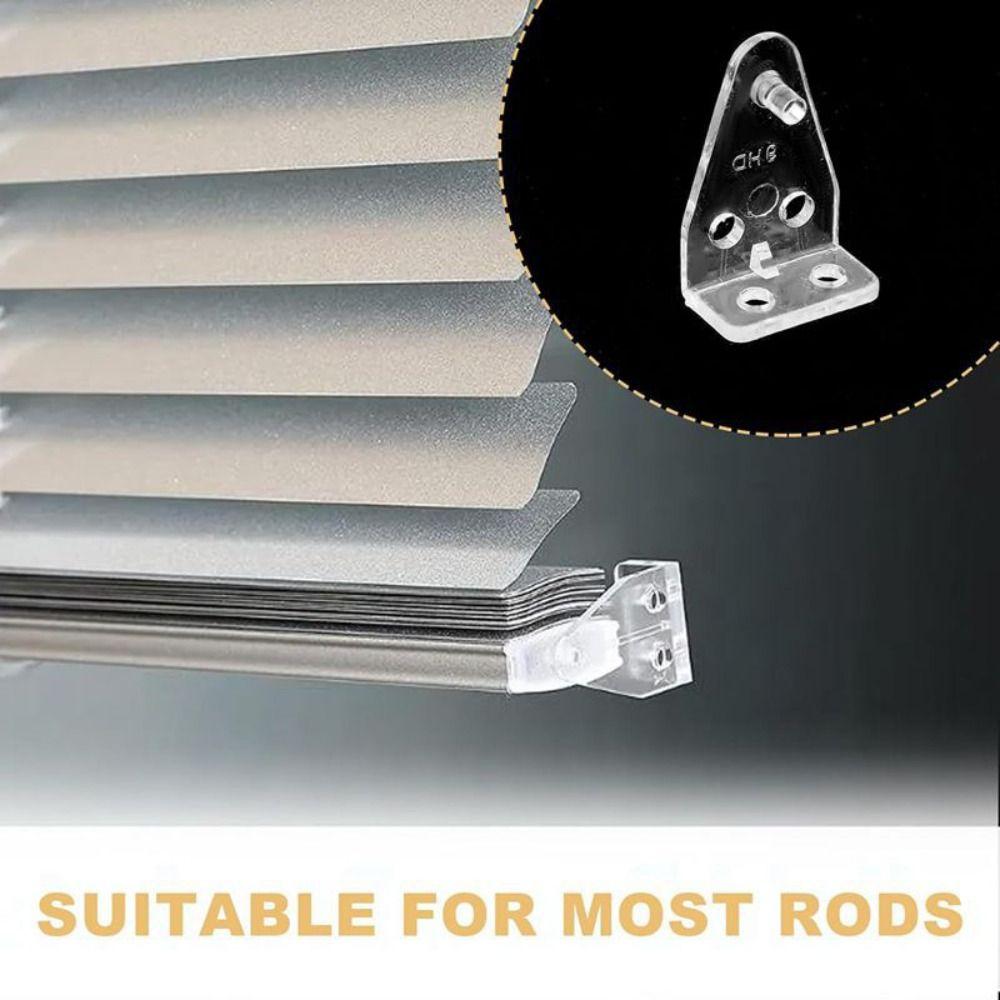 8PCS Transparent Mini Blind Brackets Univerasal Bottom Rail Holder  Window Blinds Accessories