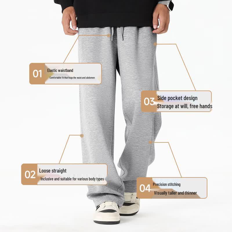 MINISO Men's Korean Style Straight-Leg Casual Sweatpants